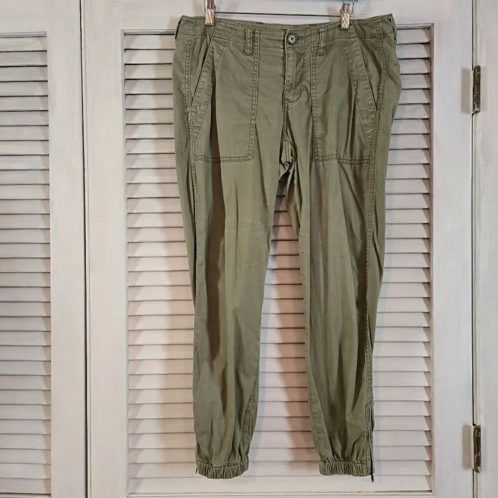Cabi Green Jogger Style Ankle Zip 4